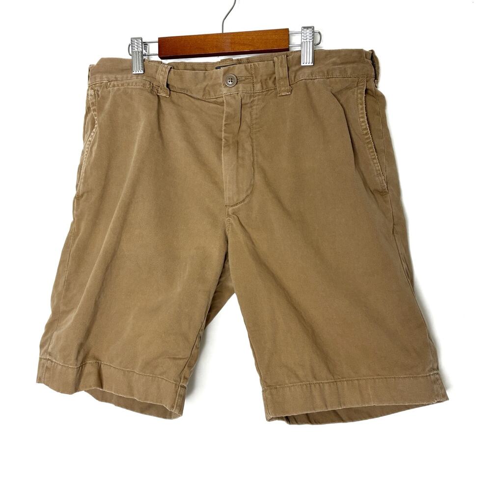 J. Crew Khaki Chino Twill Shorts 100% Cotton Mens 32